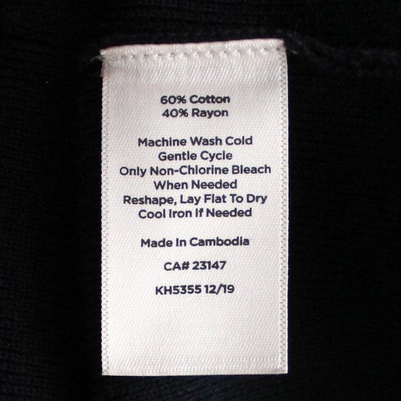 TALBOTS Size L Navy Blue 60%Cotton 40% Rayon Excellent! - Picture 7 of 11